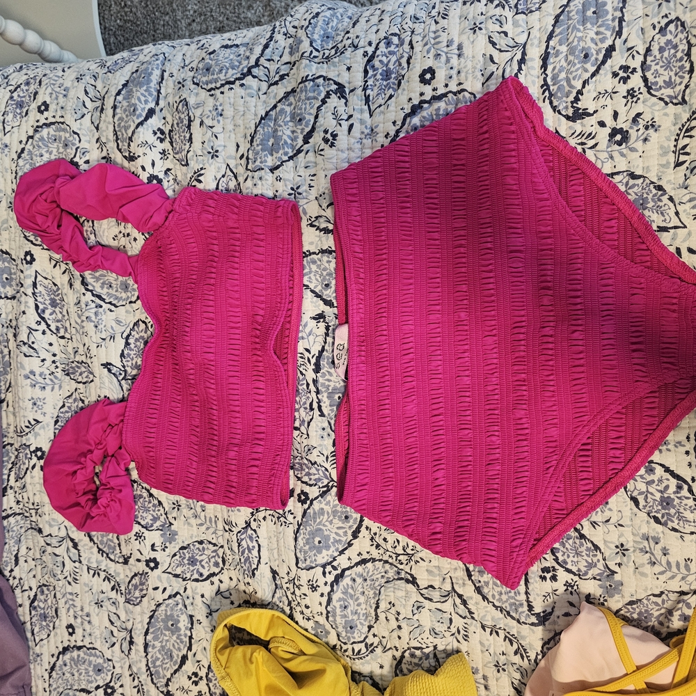 SEA Vibrant Pink Two-Piece Swimsuit
